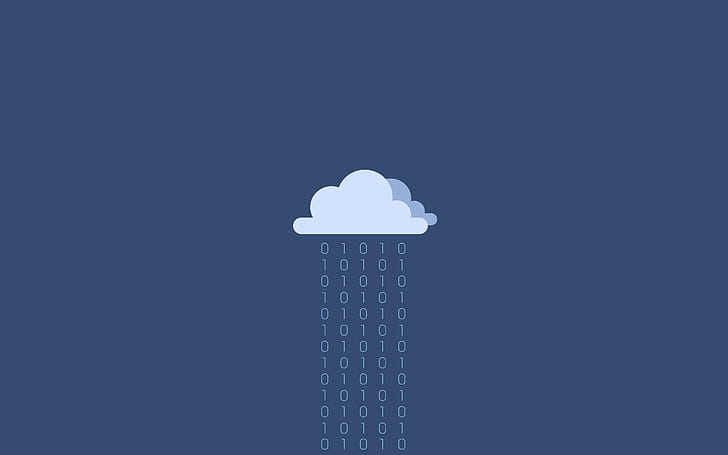 Clouds Minimalistic Binary Storage, Vektor, binär, Wolken, minimalistisch, Lagerung, HD-Hintergrundbild