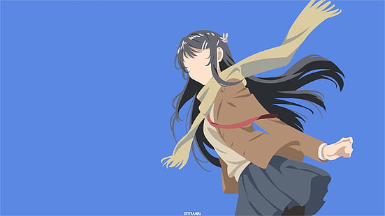 Anime, Rascal drömmer inte om Bunny Girl Senpai, Mai Sakurajima, HD tapet HD wallpaper