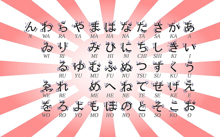 hiragana, japon, katakana, Fond d'écran HD