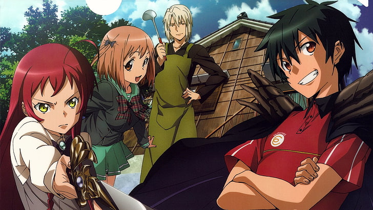 Anime, The Devil Is a Part-Timer!, Chiho Sasaki, Emi Yusa, Sadao Maou, Shirou Ashiya, HD wallpaper