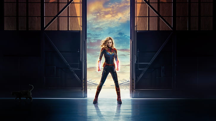Film, Captain Marvel, Brie Larson, Carol Danvers, Marvel Comics, Superhero, HD tapet