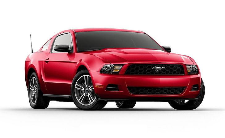 Ford Mustang V6 Red, Cars, Ford, Mustang, HD wallpaper