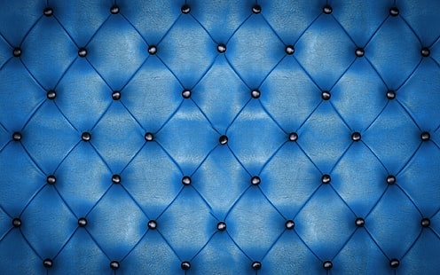 Blaues Leder, Polster, Textur, Blau, Leder, Polster, Textur, HD-Hintergrundbild HD wallpaper