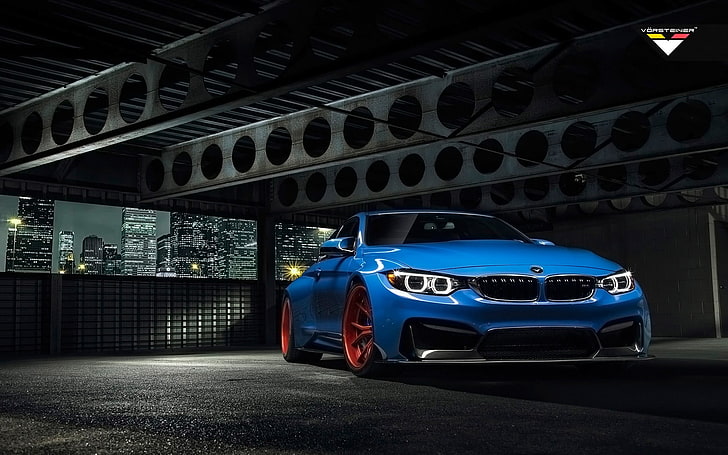 blue BMW coupe, BMW, BMW M4, BMW M4 GTRS4, blue cars, HD wallpaper