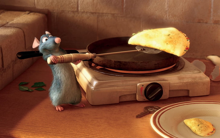 Ratatouille fondo de pantalla, dibujos animados, panqueques, Ratatouille, se prepara, Fondo de pantalla HD
