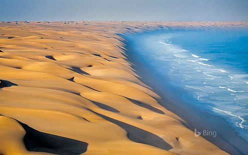 Bing, photography, nature, coast, desert, sea, landscape, HD wallpaper HD wallpaper