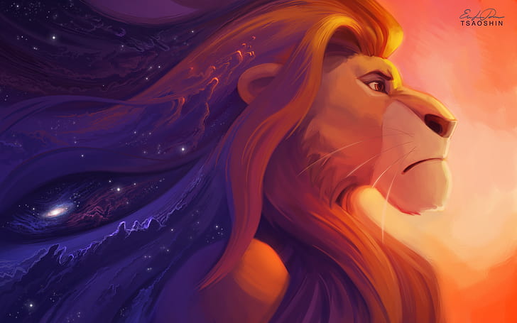 Illustration du Roi Lion Simba, films, Mufasa, Le Roi Lion, Fond d'écran HD
