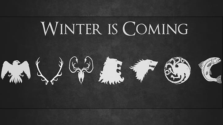 vinter kommer illustration, Game of Thrones, sigils, Winter Is Coming, HD tapet