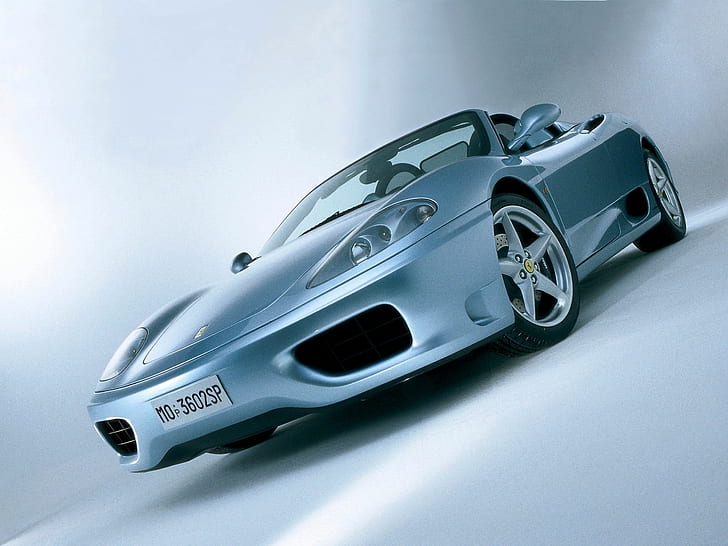 Ferrari 360 Modena Silver, blue ferrari coupe, ferrari, modena, cars, HD wallpaper