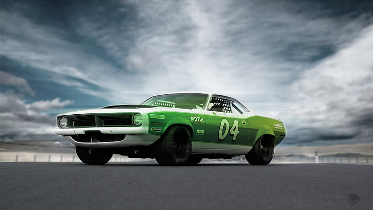 classic green sport coupe, car, vehicle, green cars, HD wallpaper