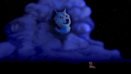 облаци, Дисни, куче, дож, фантазия, цар, лъв, мем, нощ, вълк, вълци, HD тапет HD wallpaper