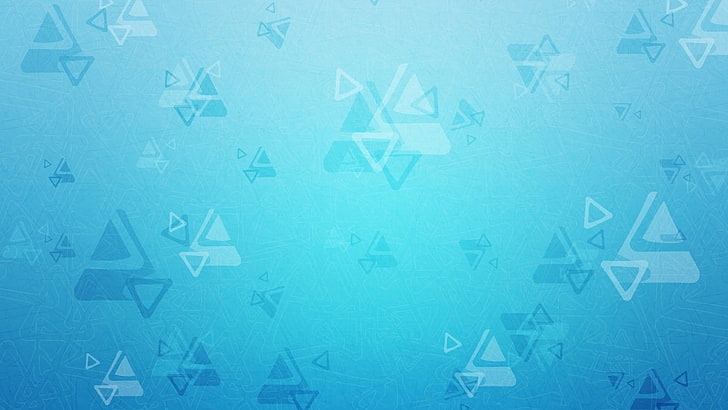 fond d'écran triangle, abstrait, géométrie, bleu, motif, cyan, fond cyan, Fond d'écran HD
