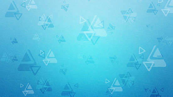triangle wallpaper, abstract, geometry, blue, pattern, cyan, cyan background, HD wallpaper HD wallpaper