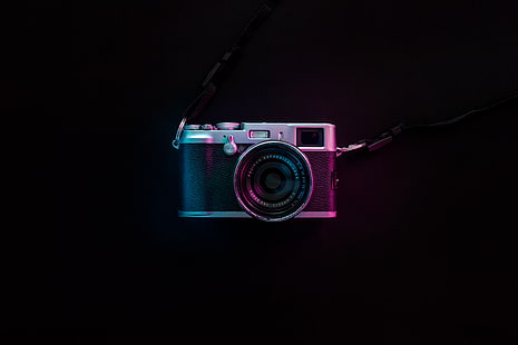 черен и червен Nikon Coolpix цифров фотоапарат, фотоапарат, фотография, HD тапет HD wallpaper