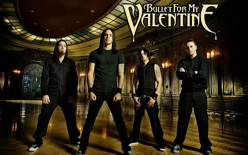 Bullet for my Valentine tapet, bullet for my valentine, band, medlemmar, hall, rockers, HD tapet HD wallpaper