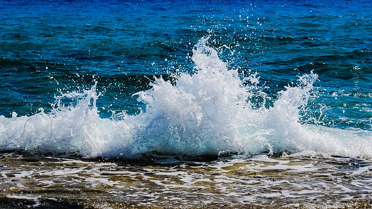 海、波、水、風の波、水域、海、海岸、滴、水滴、海岸、液体、泡沫波、泡沫波、ビーチ、 HDデスクトップの壁紙