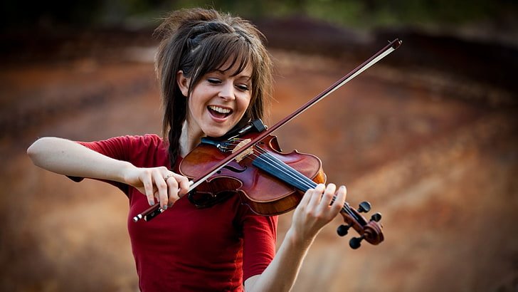 Lindsey Stirling, women, violin, HD wallpaper