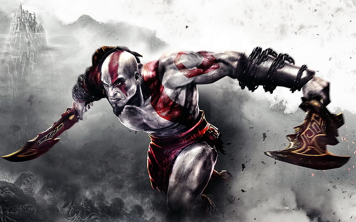 Gears of War wallpaper, God of War, God of War III, video games, Kratos, HD wallpaper