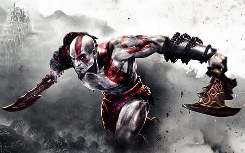 Sfondo di Gears of War, God of War, God of War III, videogiochi, Kratos, Sfondo HD HD wallpaper