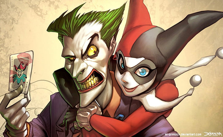 Die Tapete von Joker und Harley Quinn, Joker, Harley Quinn, DC Comics, HD-Hintergrundbild