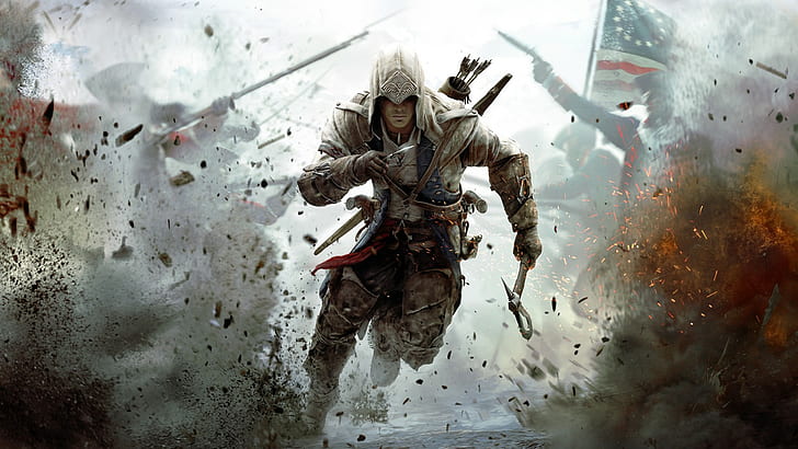 Assassins Creed видеоигры Assassins Creed III Коннор Кенуэй, HD обои