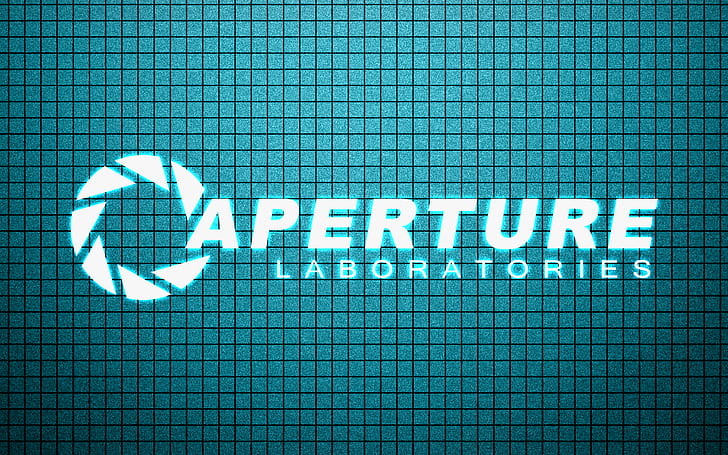 Aperture Blue Portal HD, video game, biru, portal, aperture, Wallpaper HD