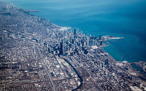شيكاغو ، الولايات المتحدة الأمريكية ، سيتي سكيب، خلفية HD HD wallpaper