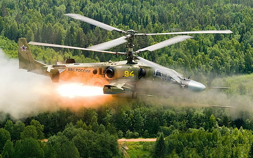 軍用ヘリコプター、カモフKa-52ワニ、 HDデスクトップの壁紙 HD wallpaper