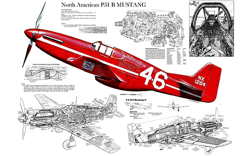 Nordamerikanischer P-51 Mustang, Skizzen, Flugzeug, Cockpits, Nordamerikanischer P-51 Mustang, Skizzen, Flugzeug, Cockpits, 2560x1600, HD-Hintergrundbild HD wallpaper
