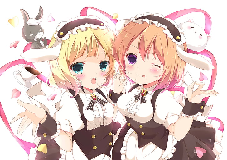 Anime, Is the Order a Rabbit?, Cocoa Hoto, Sharo Kirima, HD wallpaper