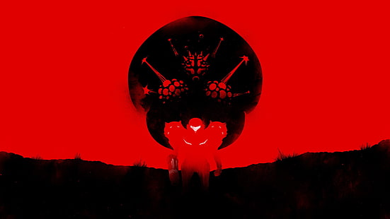 ilustrasi karakter hitam dan merah, Metroid, video game, Super Metroid, Samus Aran, karya seni, Wallpaper HD HD wallpaper
