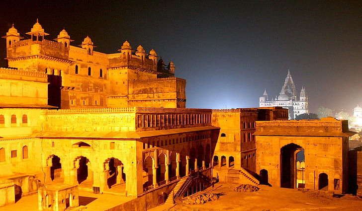 Ancient India Architecture, edificio ad arco in cemento beige, indiano, architettura, india, mughal, indù, induismo, antico, animali, Sfondo HD