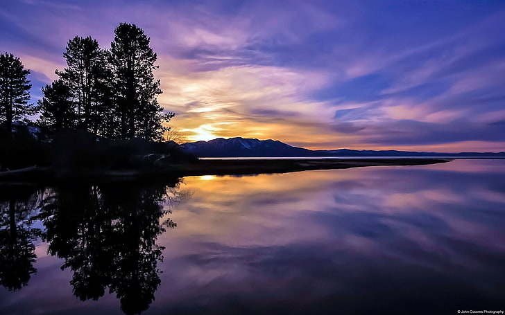Lake Tahoe Reflection-Windows 10 HD Wallpaper, วอลล์เปเปอร์ HD