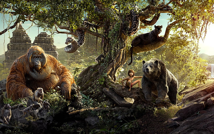 The Jungle Book Animals, Jungle Book movie poster, Movies, Hollywood Movies,  HD wallpaper | Wallpaperbetter