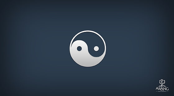 Kung Fu, Yin och Yang-logotyp, konstnärlig, typografi, kung fu, logo kung fu, nytt foto kung fu, kung fu2014, kung fu 2014-logotyp, HD tapet HD wallpaper