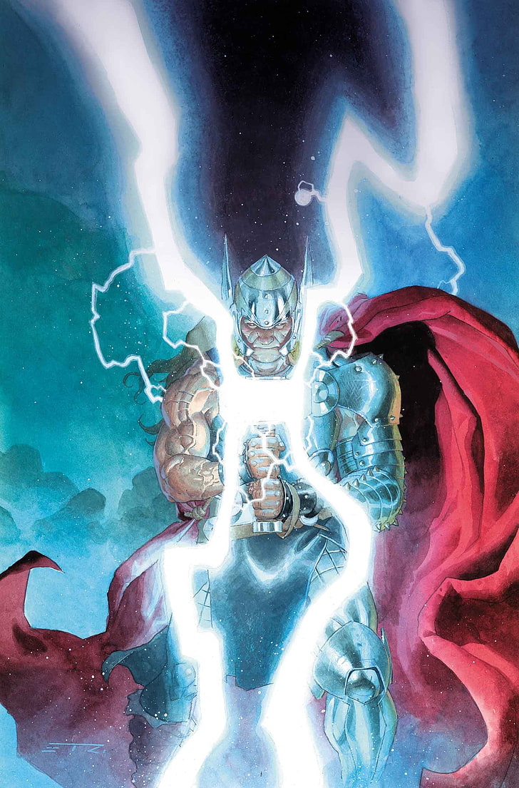 Marvel Thor illustration, comic art, comics, Thor, HD wallpaper
