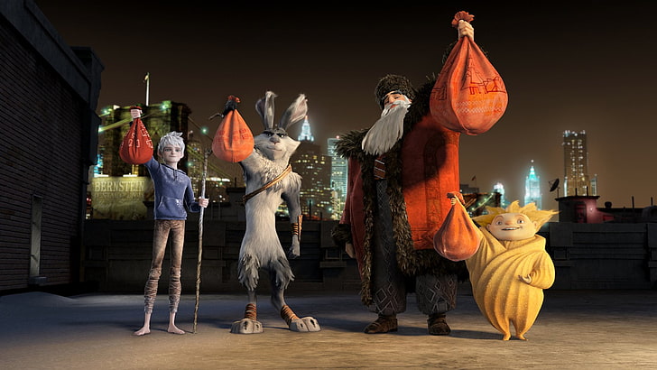 Movie, Rise Of The Guardians, E. Aster Bunnymund, Jack Frost, North (Rise Of The Guardians), Sandman (Rise of the Guardians), HD wallpaper
