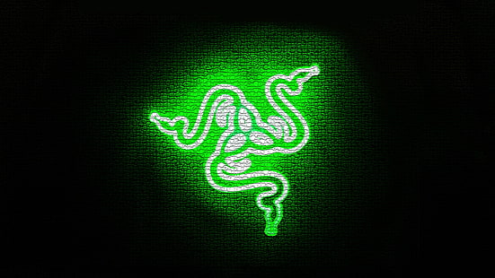 зелено лого на Razer, Razer, HD тапет HD wallpaper