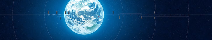 ilustrasi bumi, Bumi, ruang, atmosfer, infografis, Wallpaper HD