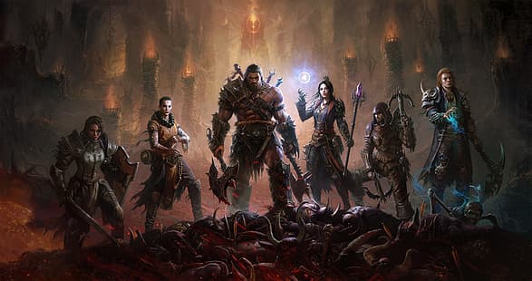 Diablo, Diablo Immortal, Diablo 2, Diablo 3: Reaper of Souls, diablo 4, diablo iv, วอลล์เปเปอร์ HD HD wallpaper