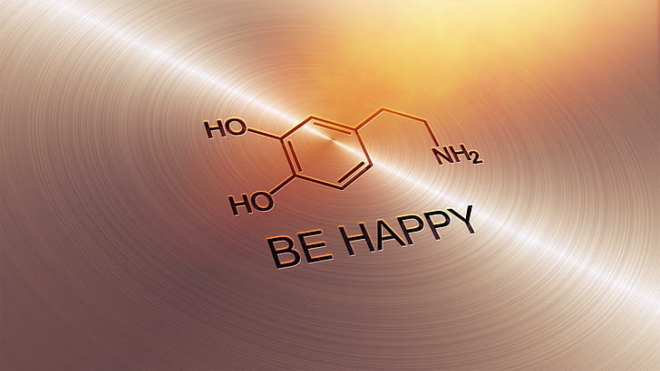 Dopamine be happy, funny, dopamine, happy, chemistry, motivation, dopaminergic, HD wallpaper