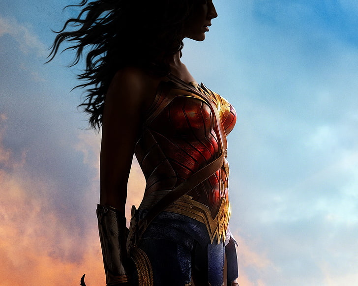 Harika Kadın olarak Gal Gadot, Wonder Woman, süper kahraman, süper kahramanlar, Gal Gadot, DC Comics, HD masaüstü duvar kağıdı