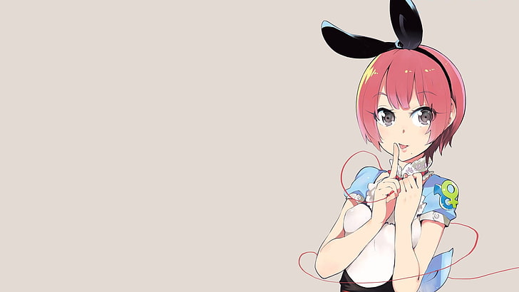 postać kobiecego anime z ilustracją różowych krótkich włosów, anime, anime girls, Boku Girl, Tapety HD