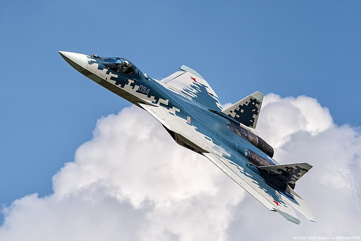 armi, l'aereo, Su-57, Sfondo HD