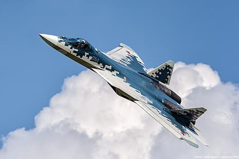  weapons, the plane, Su-57, HD wallpaper HD wallpaper