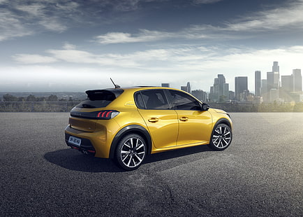 Peugeot, Peugeot 208, Car, Vehicle, Yellow Car, HD тапет HD wallpaper