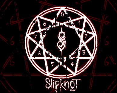 черно-бял декор за стена, Slipknot, HD тапет HD wallpaper