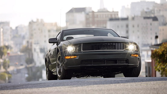 schwarzes Auto, Ford Mustang, Muscle Cars, Bullitt, HD-Hintergrundbild HD wallpaper