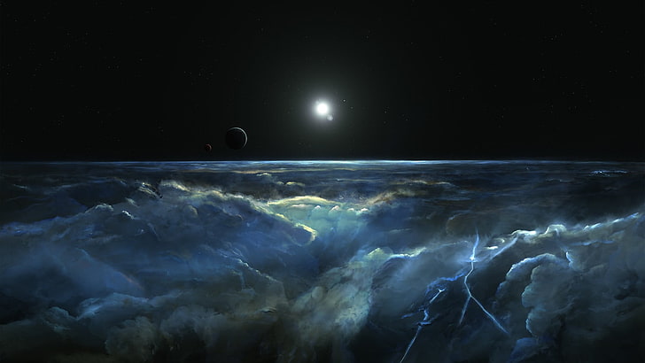 schwarze laute Tapete, Universum, Wolken, HD-Hintergrundbild