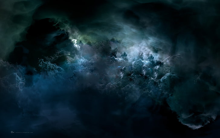 wolken digital wallpaper, himmel, nacht, digitale kunst, wolken, HD-Hintergrundbild